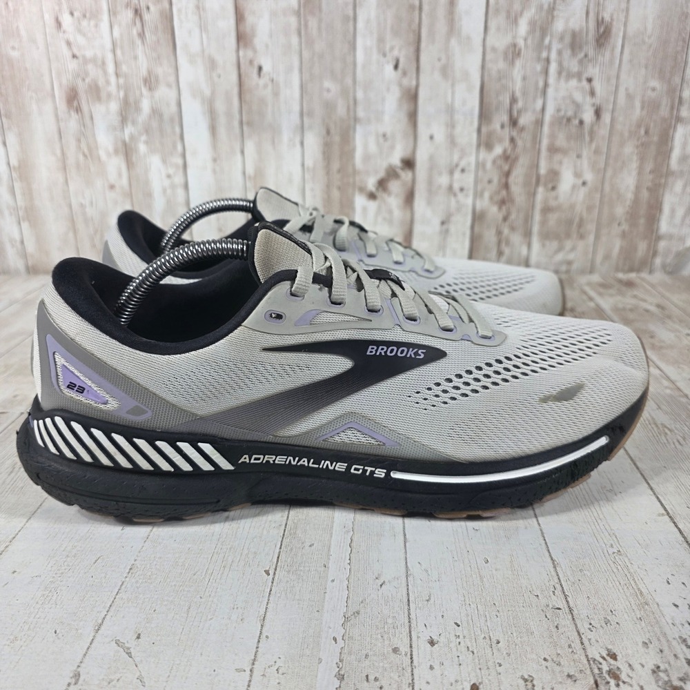 Brooks Adrenaline GTS 23 Women 13 Wide Running Shoes Oyster Lilac 1203811D039